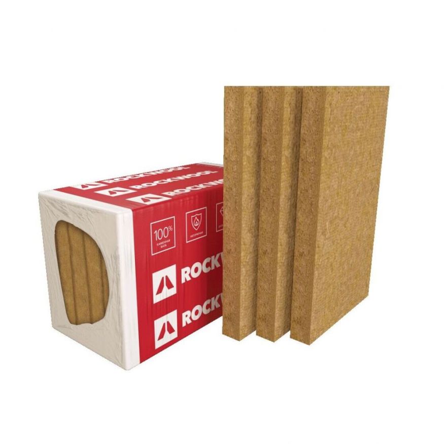 Утеплитель Роквул Венти Баттс Оптима 50мм, 8 плит, 4.8м2, 600х1000мм, 0.24м3 Rockwool купить в Омске