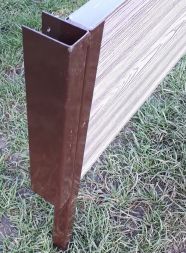 Угловой металлический элемент 90° для доски 300х30 мм Holzhof