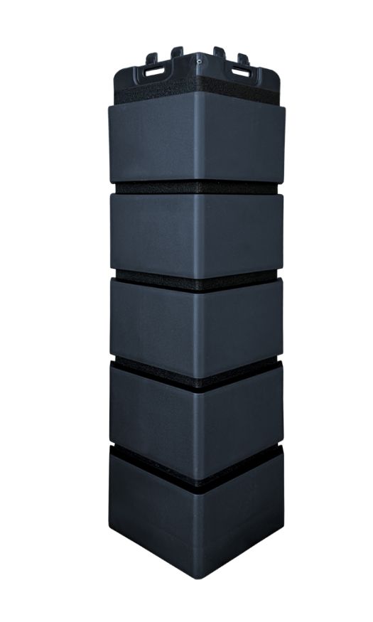Угол наружный Grand Line, Клинкерный кирпич Design, Графит, шов RAL 9005 купить в Омске