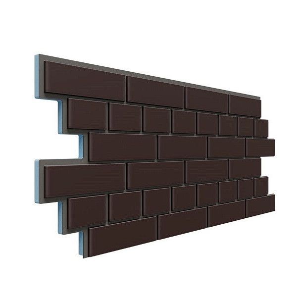Фасадная термопанель Доломит Кирпич 20мм, Коричневый купить в Омске