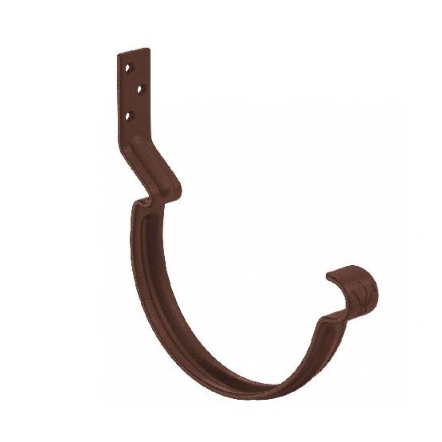 Короткий крюк для крепления желоба Aquasystem, RAL 8017, матовый коричневый, 125/90. купить в Омске