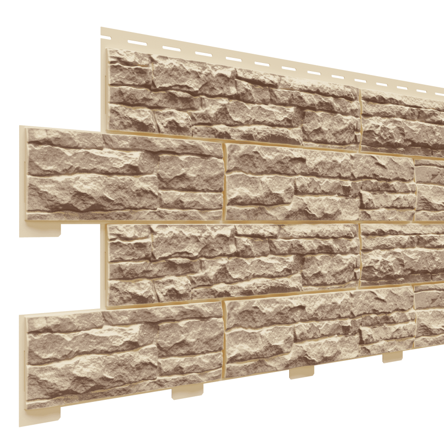 Фасадная панель Доломит, Скалистый риф Люкс, Янтарь купить в Омске