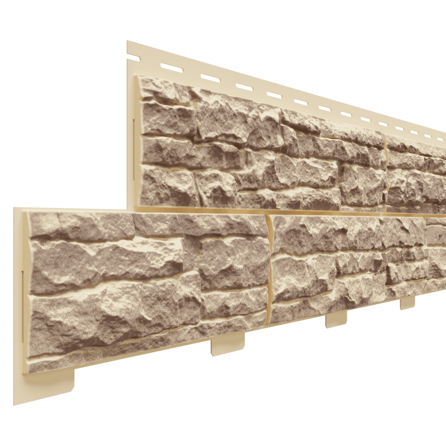 Фасадная панель Доломит, Скалистый риф Люкс, Янтарь купить в Омске