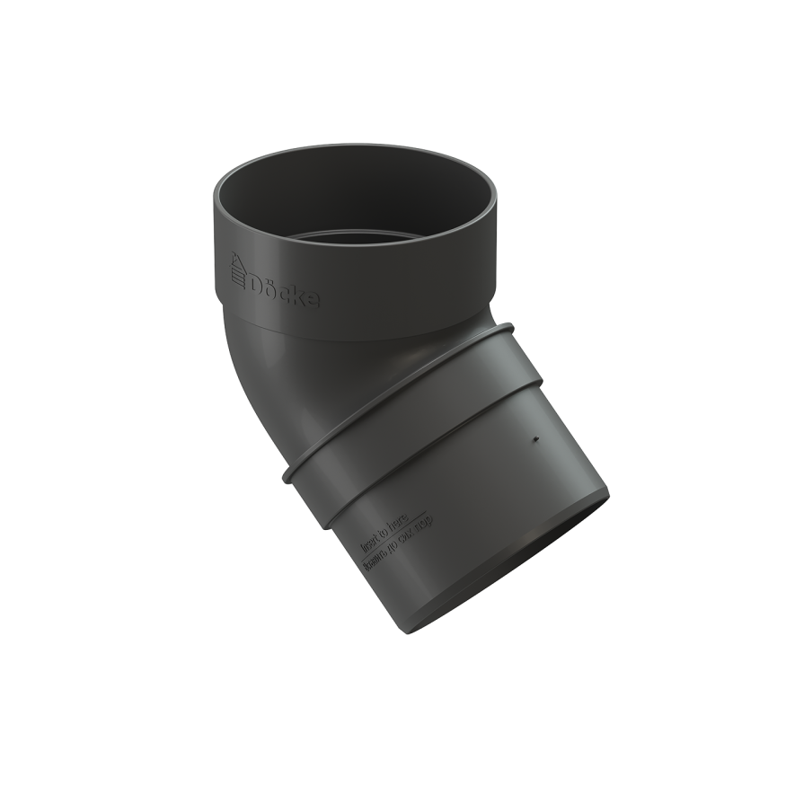 Колено водосточное 45°, Docke Standard, Серый цвет купить в Омске