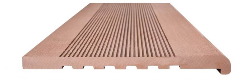 Ступени из ДПК NanoWood - Какао, полнотелые купить в Омске