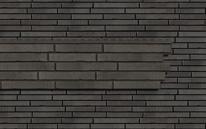 Фасадная панель Ю-Пласт Стоун Хаус S-Lock Ригельный кирпич, Грифель  купить в Омске