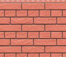 Фасадная панель Доломит, Прокрашенный кирпич Славянка, Красный