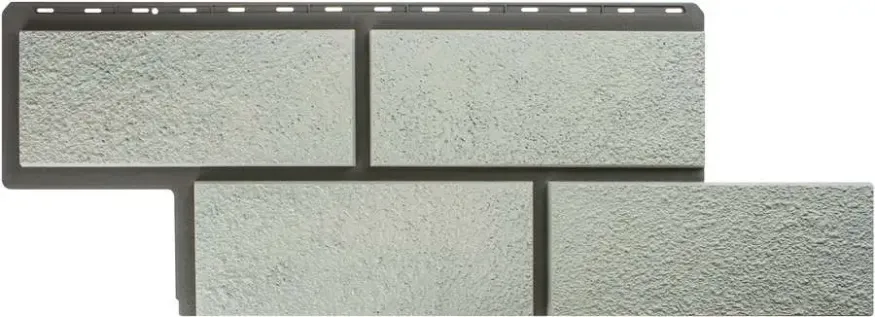 Фасадная панель Альта-Профиль Неаполитанский камень Белый купить в Омске