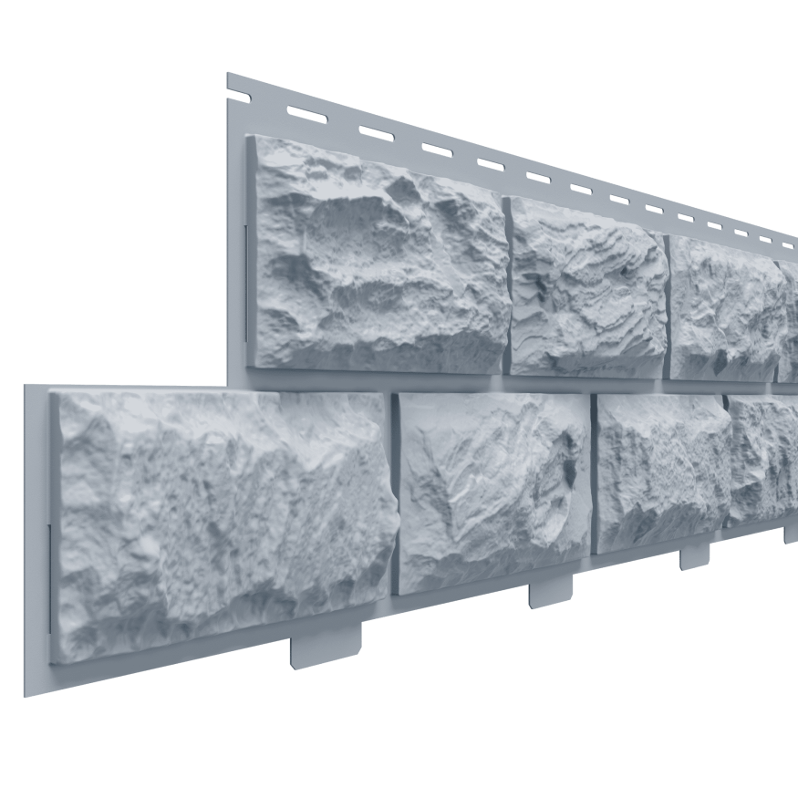 Фасадная панель Доломит, Альпийский, Серо-голубой вариант. купить в Омске