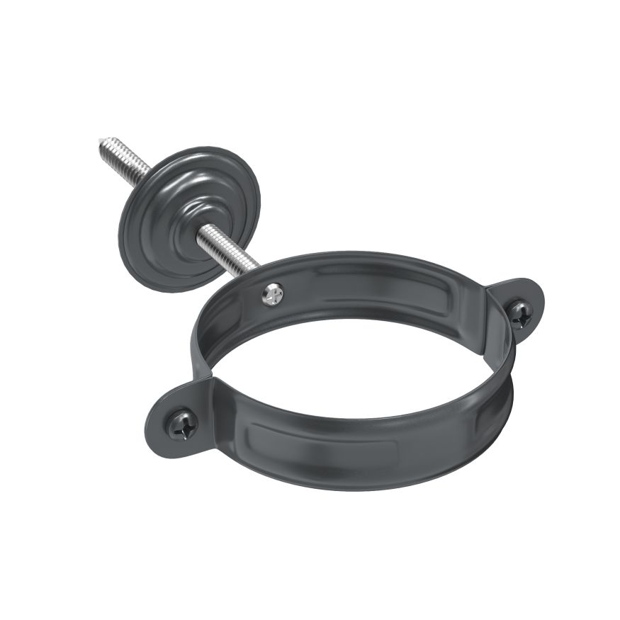 Хомут с комплектом крепления Aquasystem, RAL 7024 Тёмно-серый 150/100 купить в Омске