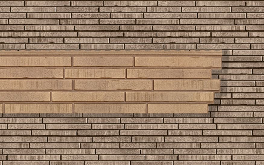 Фасадная панель Ю-Пласт Стоун Хаус S-Lock Ригельный кирпич, Кварц купить в Омске