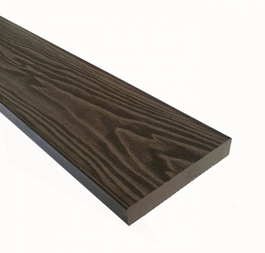 Террасная доска ДПК Terrapol Смарт 3D (Полнотелая без паза) Тик Киото купить в Омске