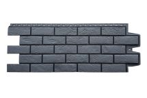 Фасадная панель Grand Line, Состаренный кирпич Design, Графит, шов RAL 9005