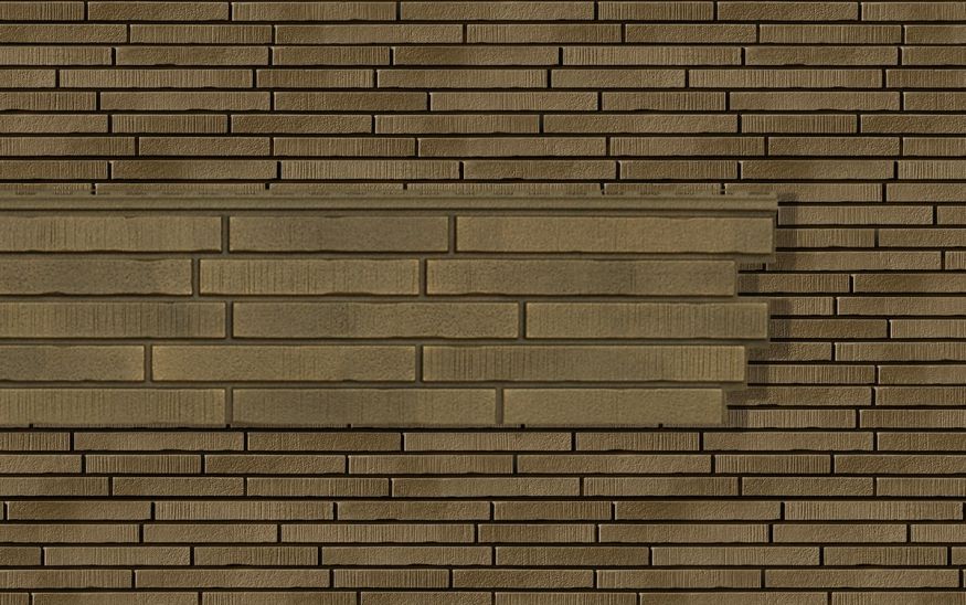 Фасадная панель Ю-Пласт Стоун Хаус S-Lock Ригельный кирпич, Латунь купить в Омске