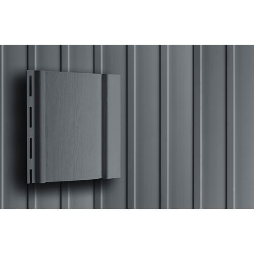 Вертикальный сайдинг Grand Line в цвете графит купить в Омске