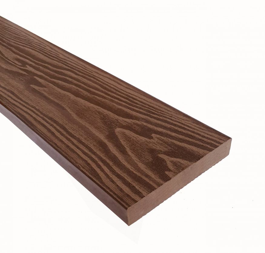 Террасная доска ДПК Terrapol Смарт 3D (Полнотелая без паза) Орех Милано купить в Омске