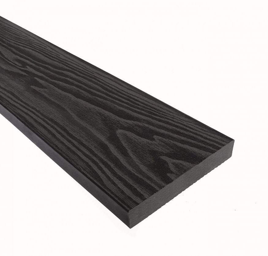 Террасная доска из ДПК Terrapol Смарт 3D (Полнотелая без паза) Черное дерево купить в Омске