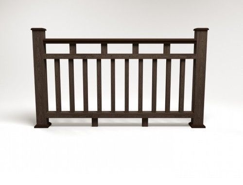 Ограждение из древесно-полимерного композита FG8 венге купить в Омске