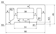 Поручень Polivan SINGARAJA 3D, черный с текстурой дерева.