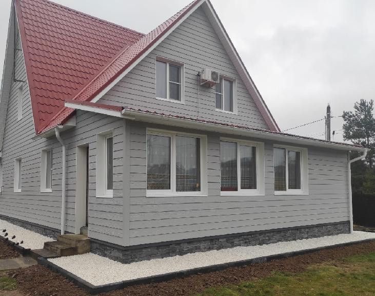 Фиброцементный сайдинг 190x3000x8 мм Серый минерал RAL 7047 купить в Омске