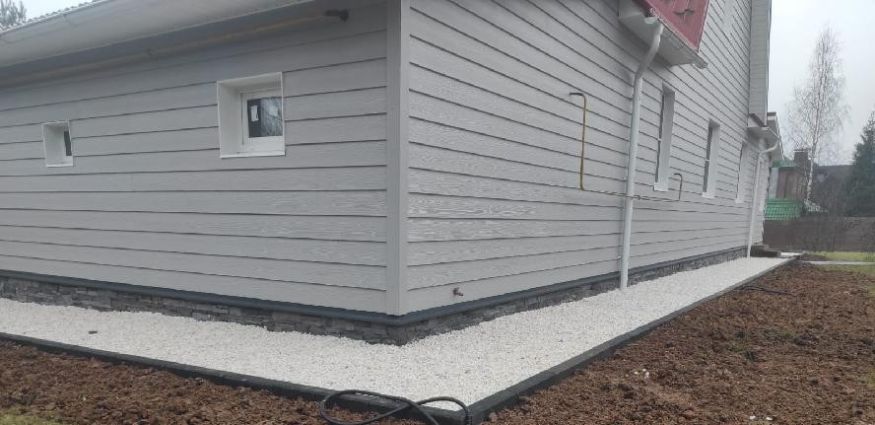 Фиброцементный сайдинг 190x3000x8 мм Серый минерал RAL 7047 купить в Омске