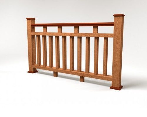 Ограждение из ДПК FG8 цвет терракот купить в Омске