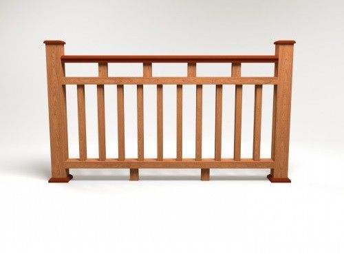 Ограждение из ДПК FG8 цвет терракот купить в Омске