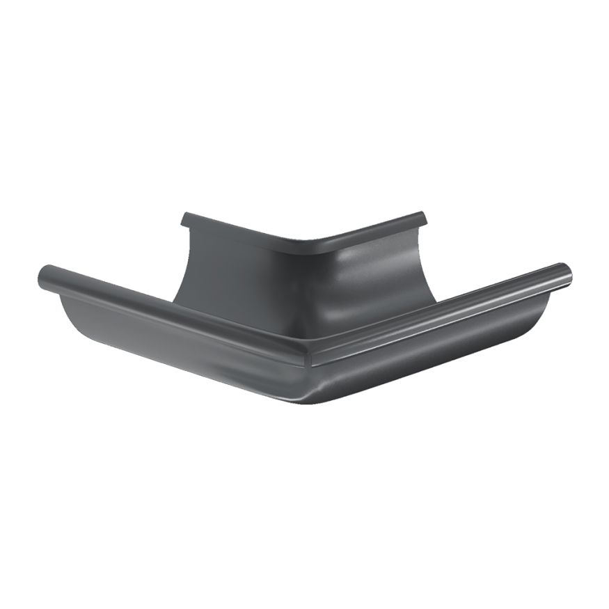 Угол желоба наружный 90° Aquasystem, RAL 7024 Тёмно-серый 150/100 купить в Омске