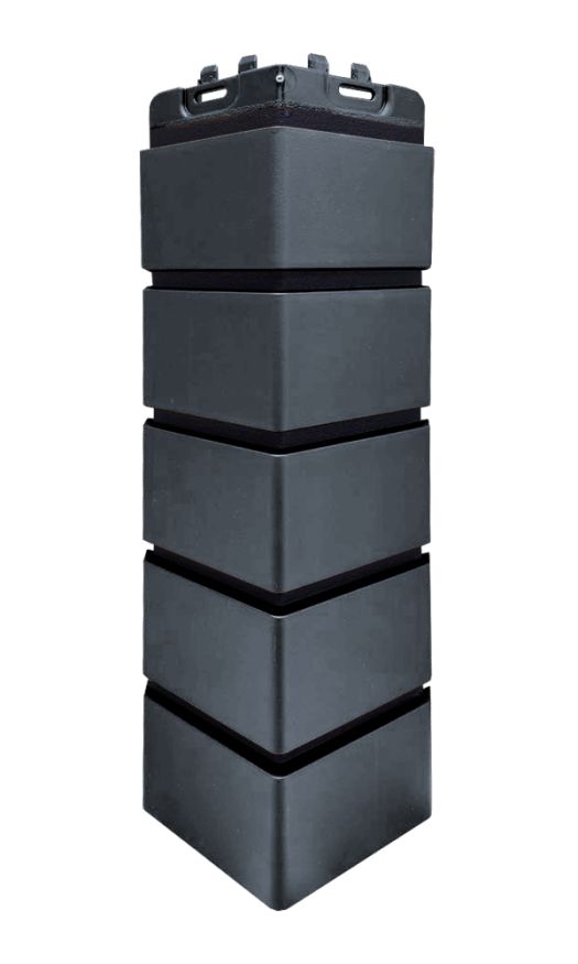 Угол наружный Grand Line, Состаренный кирпич Design, Графит, шов RAL 9005 купить в Омске