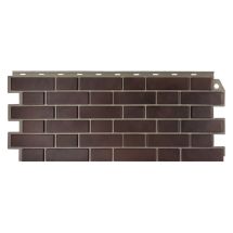 Фасадная панель FineBer, Кирпич облицовочный 3D, Коричнево-чёрный