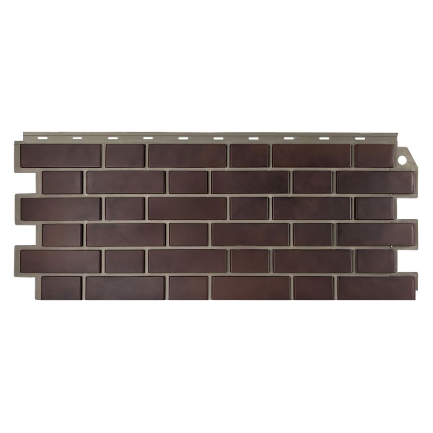 Фасадная панель FineBer, Кирпич облицовочный 3D, Коричнево-чёрный купить в Омске