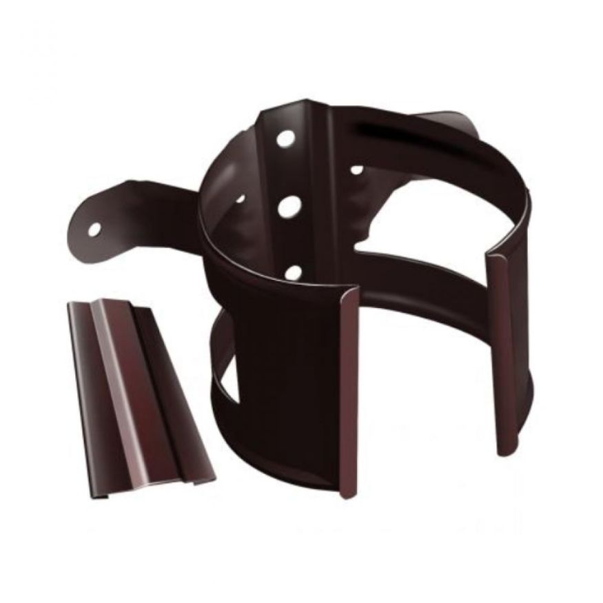 Кронштейн для трубы на деревянной основе, Grand Line, Коричневый (RAL 8017) купить в Омске