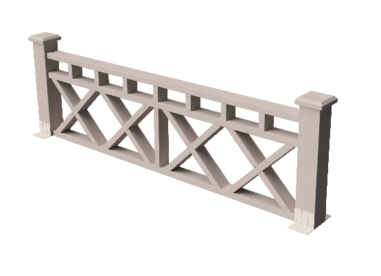 Декоративное ограждение из ДПК GRINDERDECO Бэйли, выбеленный дуб купить в Омске