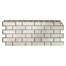 Фасадная панель FineBer, Кирпич облицовочный 3D, Бело-коричневый