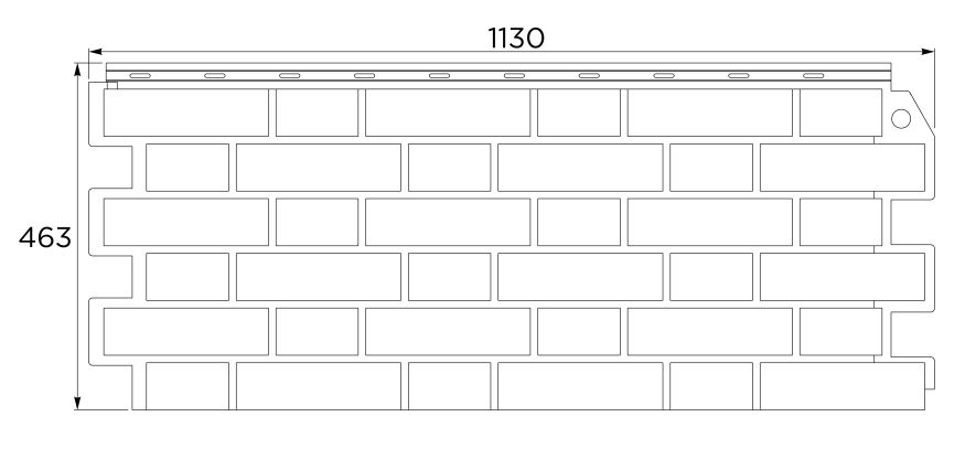 Фасадная панель FineBer, Кирпич облицовочный 3D, Бело-коричневый купить в Омске