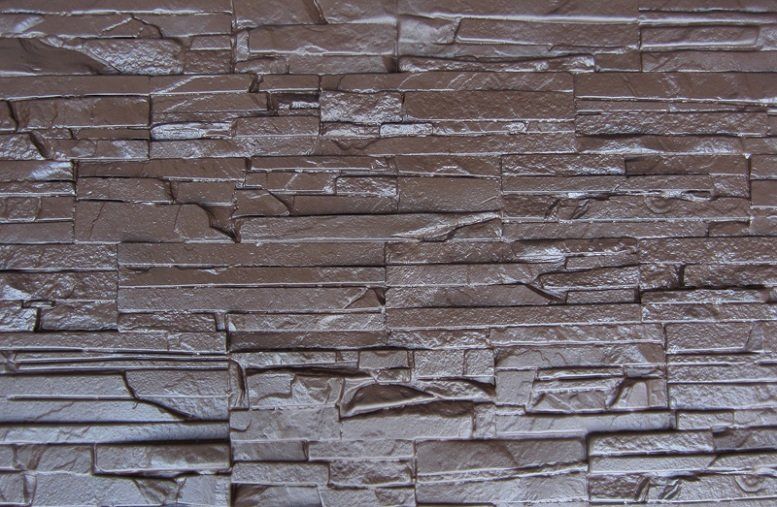 Фасадная панель Аэлит Пласт плоская коричневая купить в Омске