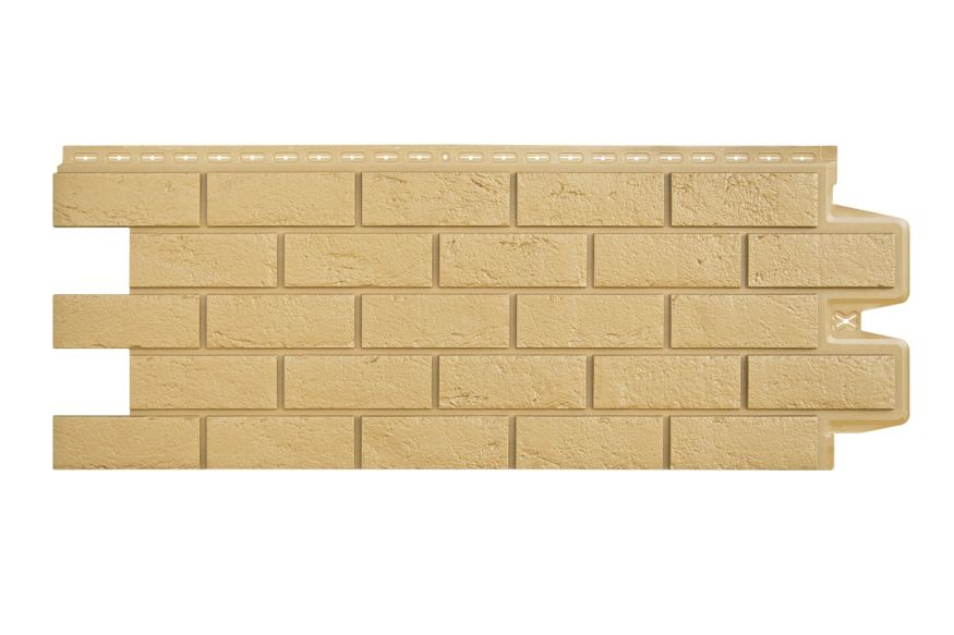 Фасадная панель Grand Line, Состаренный кирпич Classic, Песочный купить в Омске