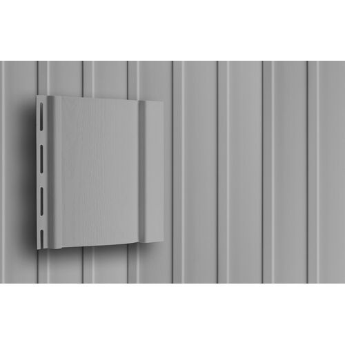 Вертикальный сайдинг Grand Line, цвет серый купить в Омске