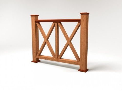 Ограждение из ДПК FG7 терракотового цвета купить в Омске