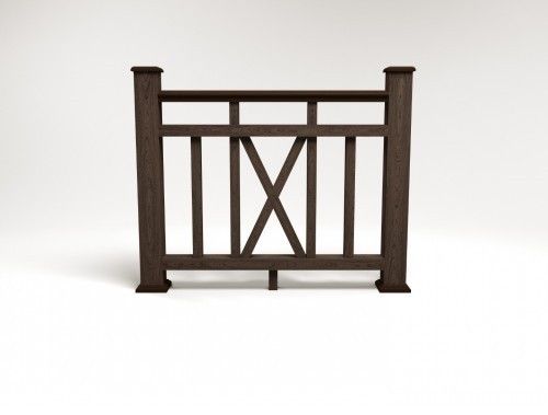 Ограждение из ДПК FG6 в цвете венге купить в Омске