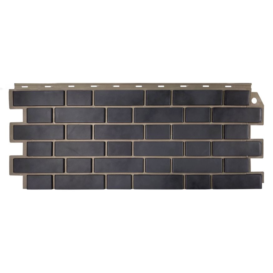 Фасадная панель FineBer, Кирпич облицовочный 3D, Мокрый асфальт купить в Омске