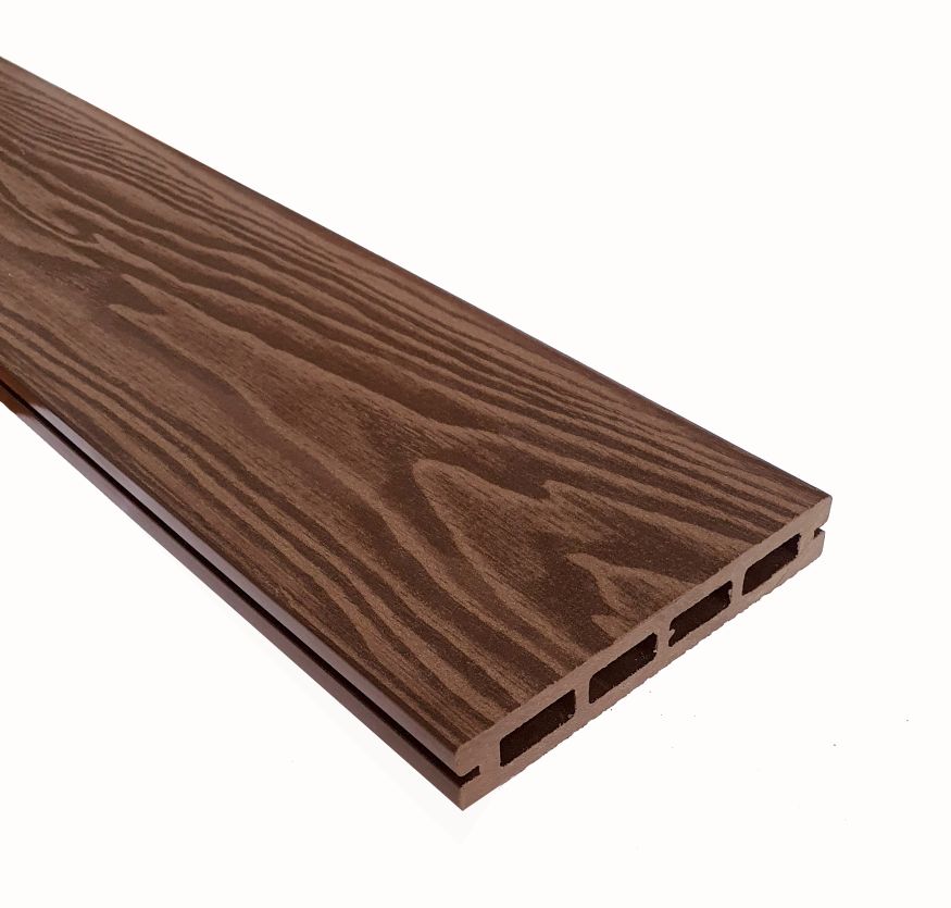 Террасная доска ДПК Terrapol Смарт 3D (пустотелая с пазом) Орех Милано купить в Омске