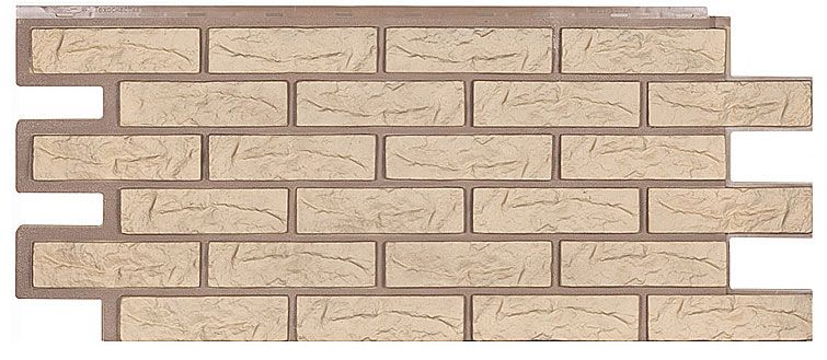 Фасадная панель Т-Сайдинг, Кирпич Лондон Брик Желтый купить в Омске