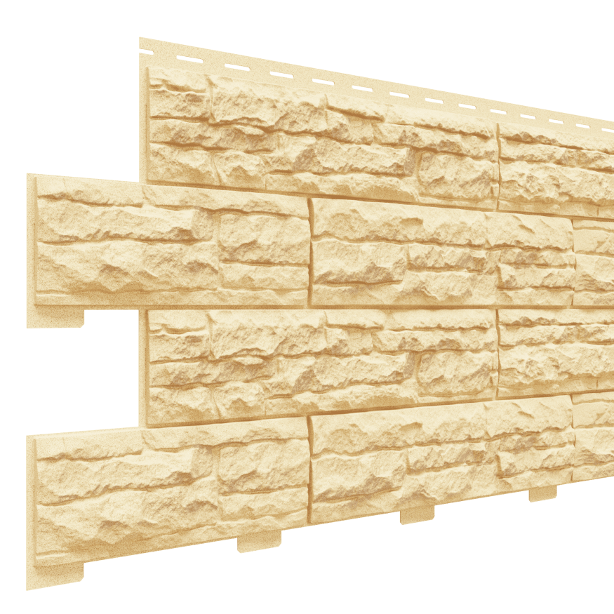 Фасадные панели Доломит, Скалистый риф премиум, Карри. купить в Омске