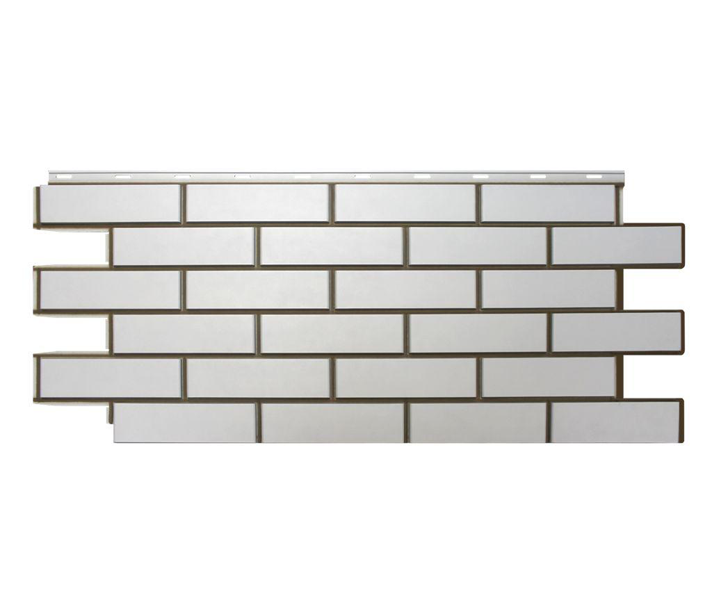 Фасадная панель Nordside, Белый Гладкий Кирпич купить в Омске