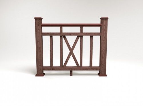 Ограждение из ДПК FG6 коричневое купить в Омске