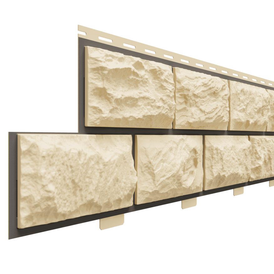 Фасадные панели Доломит, Альпийская горка, цвет Шампань купить в Омске