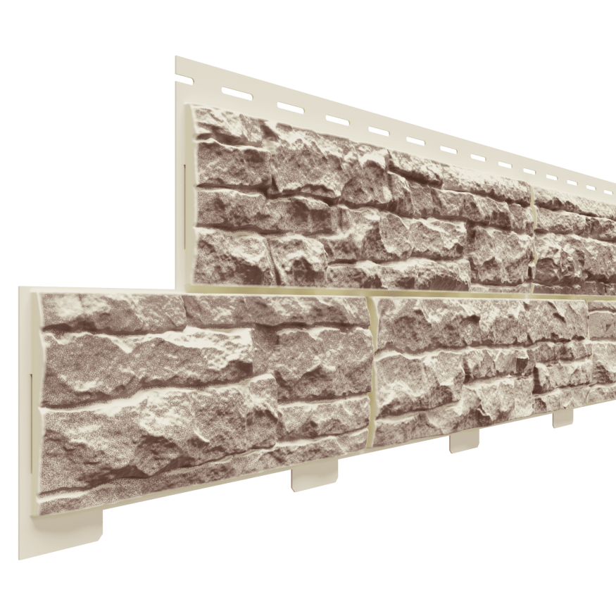 Фасадная панель Доломит, Скалистый риф Люкс, Коралл купить в Омске