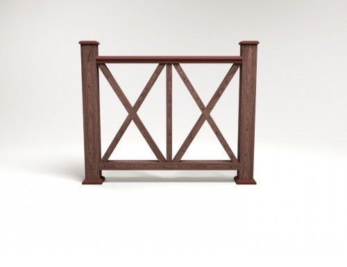 Ограждение из древесно-полимерного композита FG7, цвет шоколад купить в Омске