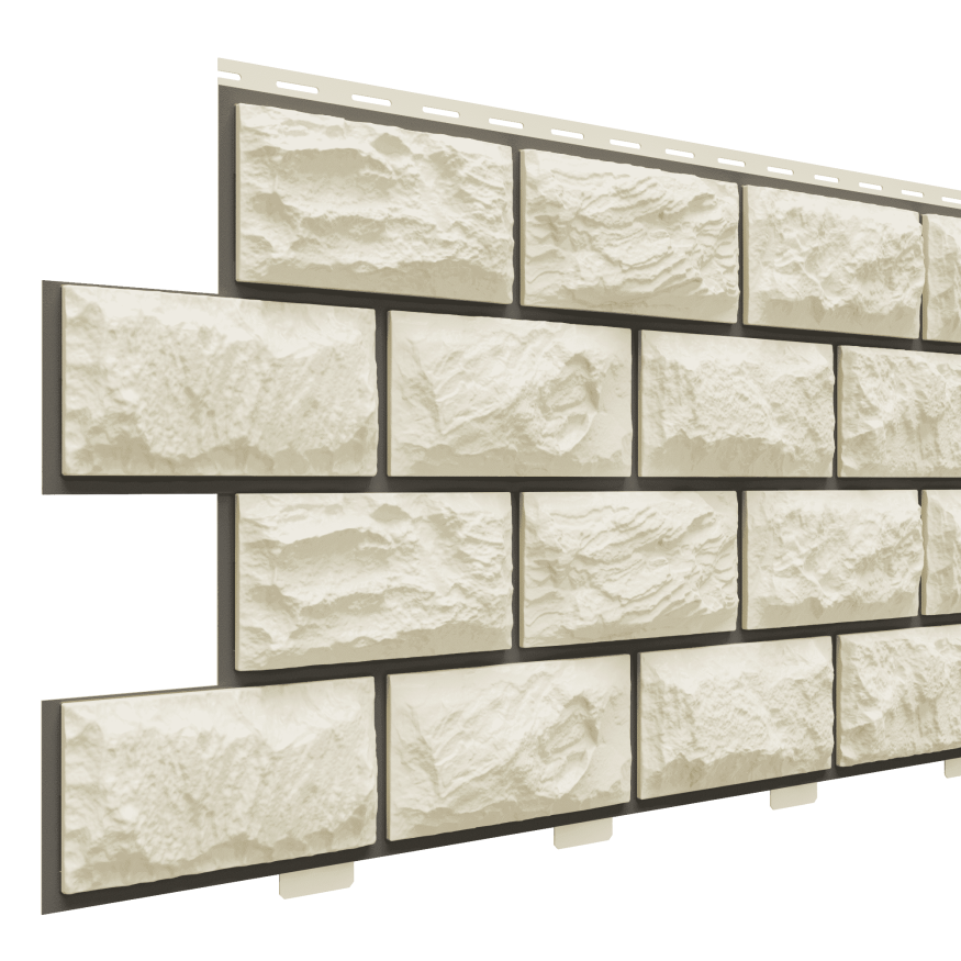 Фасадные панели Доломит, Альпийская горка, Слоновая кость купить в Омске